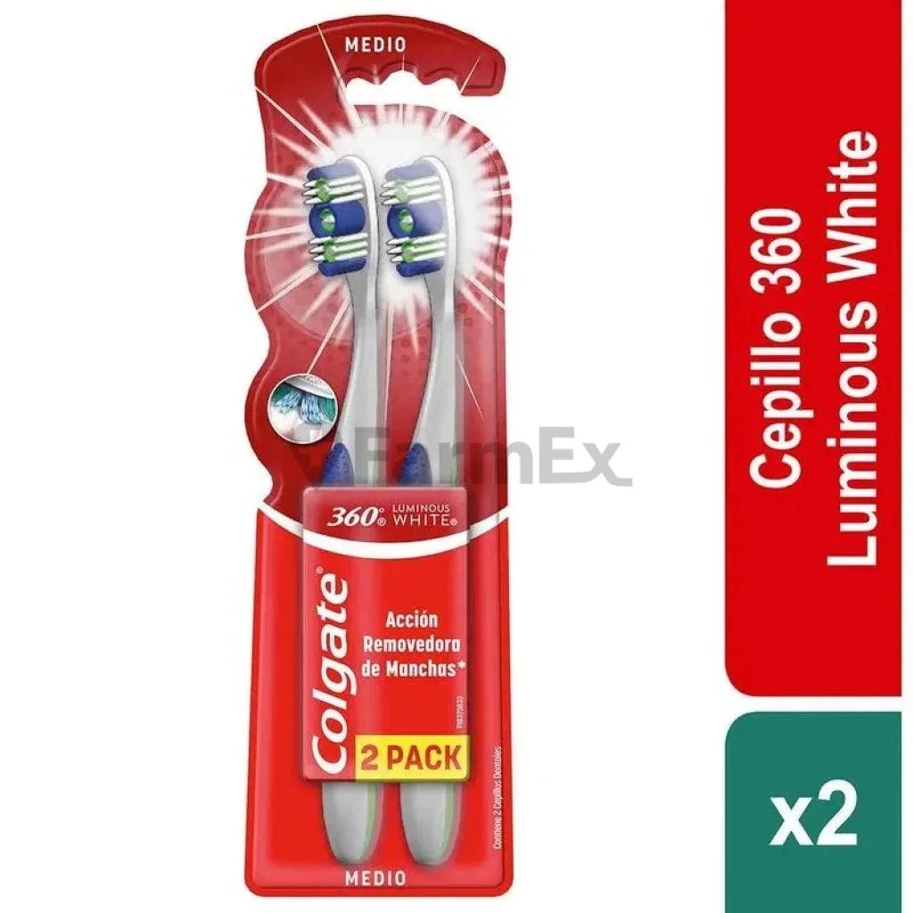 Cepillo Dental Colgate Medio "Acción Removedora de Manchas" Pack x 2 unidades Colgate